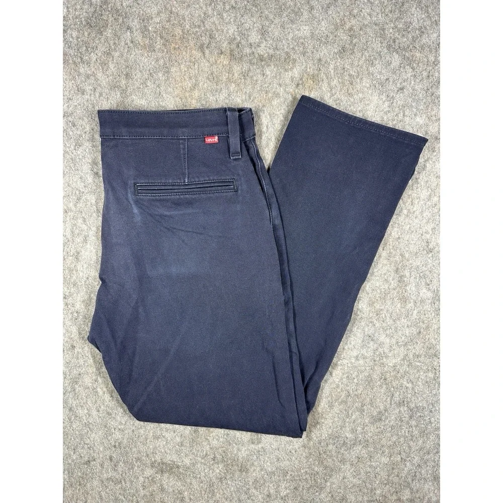 Levis 32x30 Navy Stretch Commuter Pants Mens Slim Straight Casual